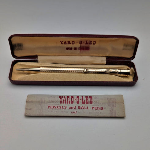 英国ヴィンテージ ヤード・オ・レッド ロールドゴールド 推進式ペンシル ケース入